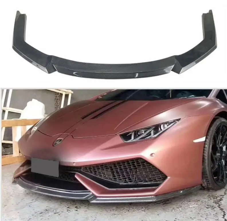 

Real Carbon Front Lip Splitters Bumper Flaps Spoiler Cover For Lamborghini Huracan LP580 LP610 2014-2020