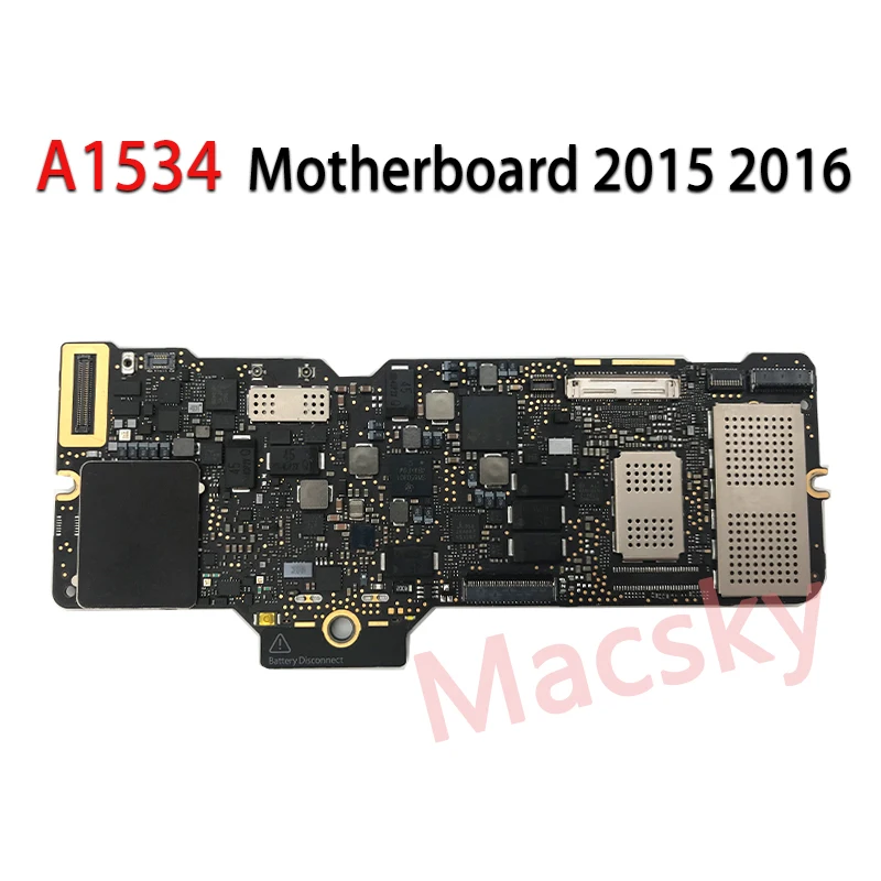 

Orignal A1534 Motherboard 1.1GHz 256/512GB 2015 2016 for MacBook Retina 12" A1534 Logic Board 1.2GHz 820-00045-A 820-00244-A