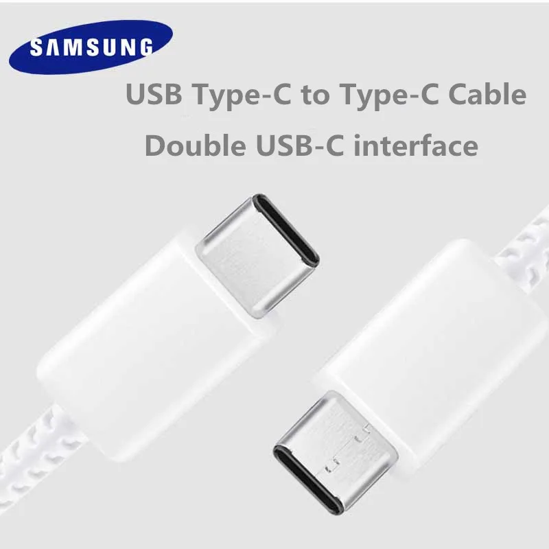 Кабель samsung PD, 1 м, 3 А, быстрая зарядка, usb type-C-type-C, Дата-кабель для Galaxy Note 10 Plus, S10, S10E, S9, A90, Xiaomi 9