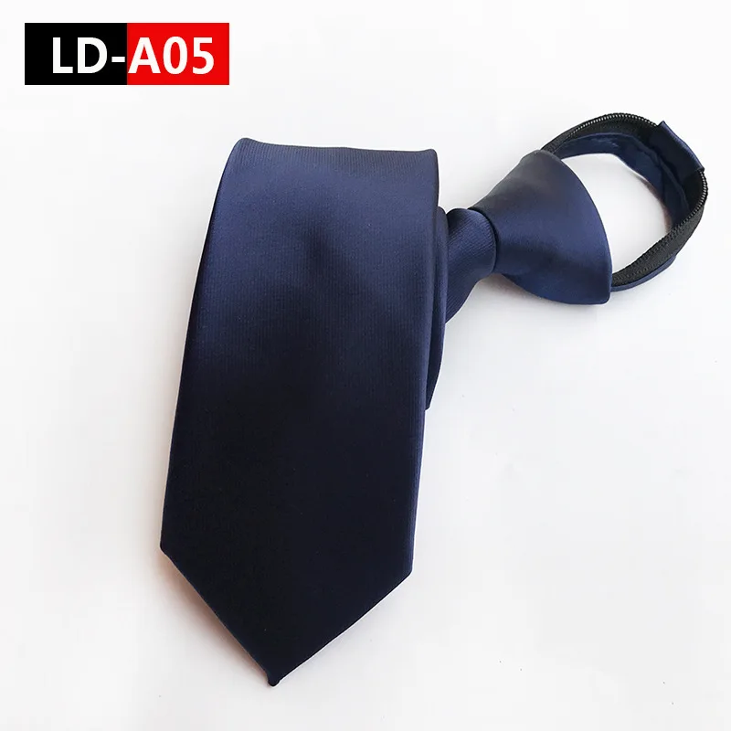 24 цвета мужской галстук ленивый галстук мужской простой на молнии Униформа Группа безопасности платье бизнес Профессиональный галстук мужской подарок аксессуары - Цвет: L8CM-05