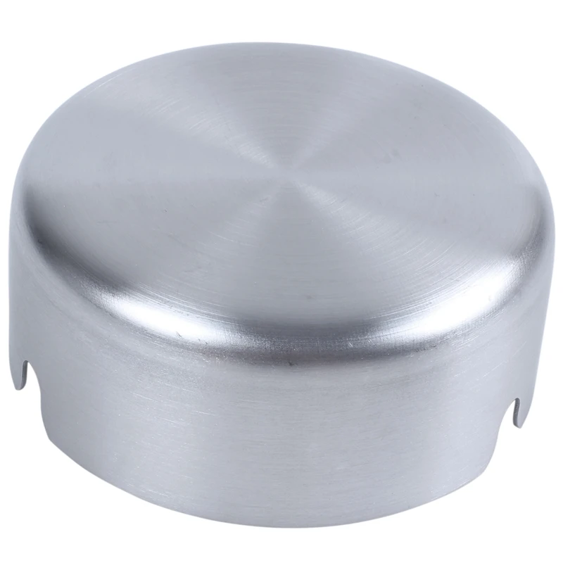 Новая нержавеющая сталь круглая для сигарет Пепельница 8 см диаметр Серебряный тон