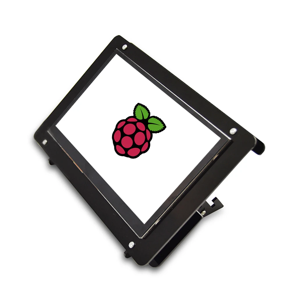 Raspberry pi 7 дюймов Сенсорный экран ЖК-дисплей Дисплей и акриловую продукцию высокого качества Черный и белый цвета Экран чехол