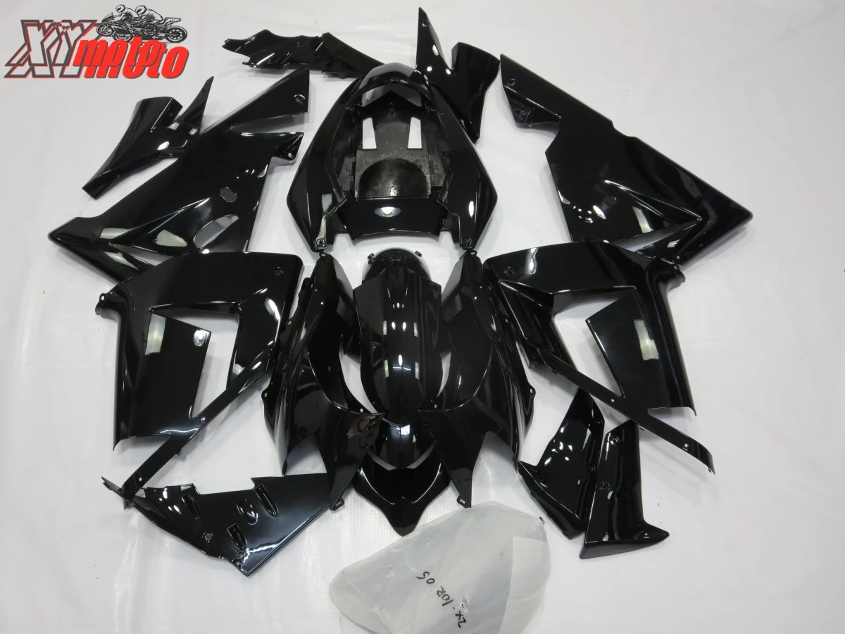 

Motorcycle ABS Fairing Kit For Kawasaki ZX10R 2004-2005 Injection molding Full Fairings ZX-10R 04-05 Black Gloss Bodyworks