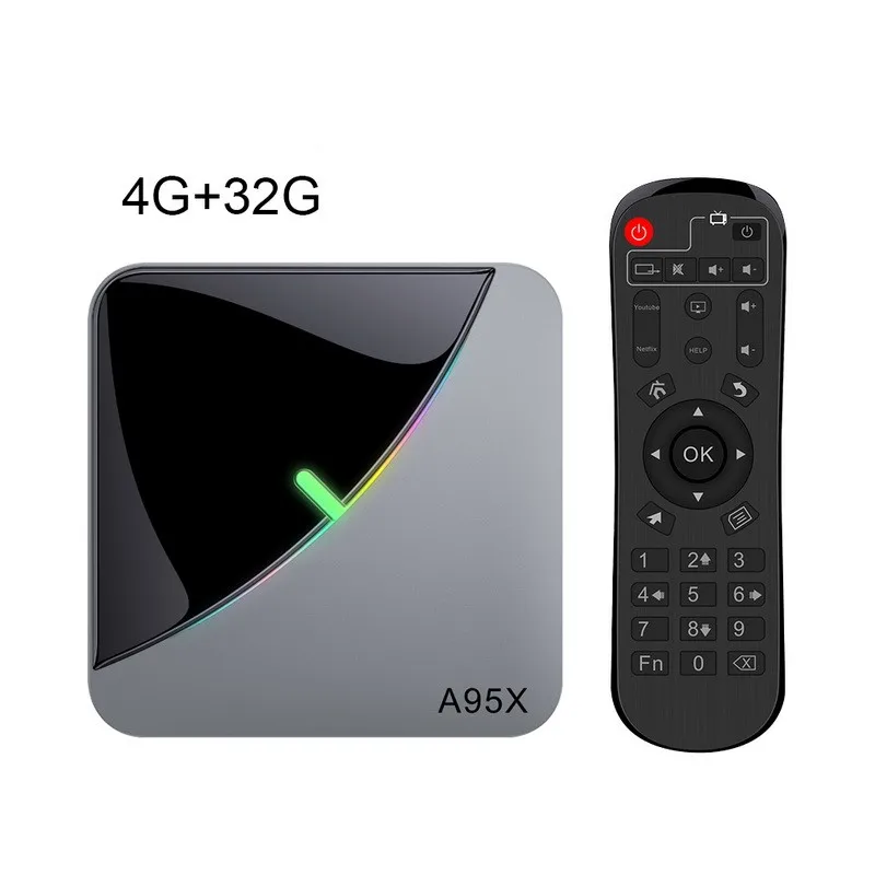 A95X air Android 9,0 светильник ТВ приставка 4 ГБ/64 Гб 4 к ТВ приставка Amlogic S905X3 медиаплеер - Цвет: 4GB 32GB