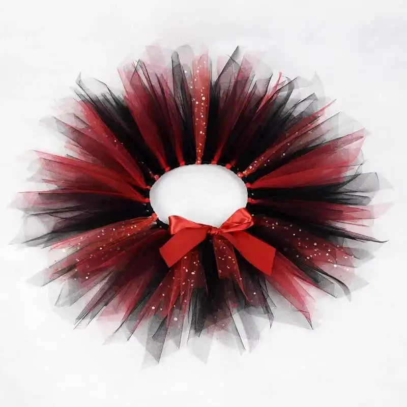 

New Baby Girls Fluffy Tutus Skirts Infant 100% Handmade Tulle Pettiskirts with Ribbon Bow and Headband Kids Birthday Party Skirt