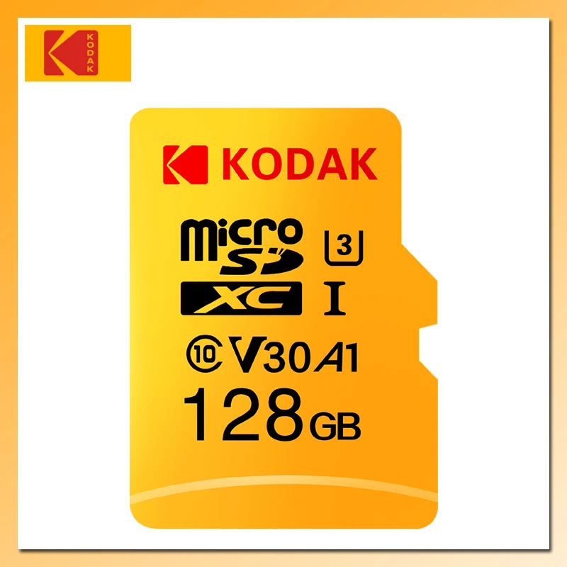 KODAK U3 высокоскоростная Micro SD карта 512 ГБ 128 Гб 64 ГБ 32 ГБ 4K флэш-карта памяти TF/SD карта Micro SD класс 10 карта памяти