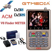 Бразилия GTMEDIA V8 Finder метр спутниковый Finder HD цифровой Satfinder Поддержка DVB S DVB S2 S2X сети 3," ЖК-экран ACM