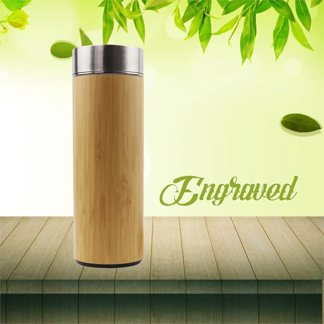 Stainless Steel & Bamboo Tumbler