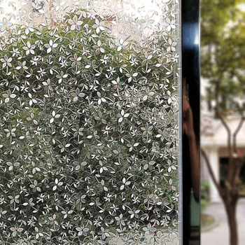 

60*200 Cm Rainbow Translucent Decorative Window Film Adhesive Glass Stickers Heat Transfer Vinyl Window Sticker Transparent 3D