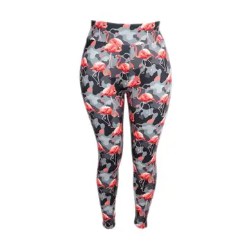 

New 230gsm super soft fitness sexy pants stretch tights brushed high quality stretch grey camouflage flamingo leggings