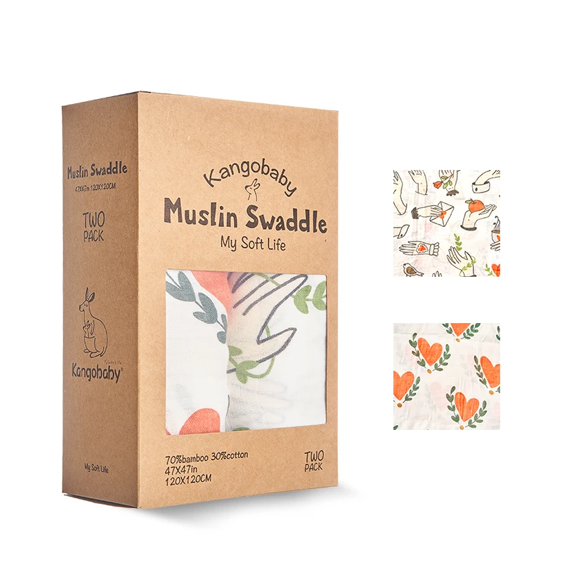 Get This Baby Swaddle Blanket Bedding Bamboo-Fiber Newborn Wrap Gauze Infant 30%Cotton Kangobaby70-% 85ZYLjAlx