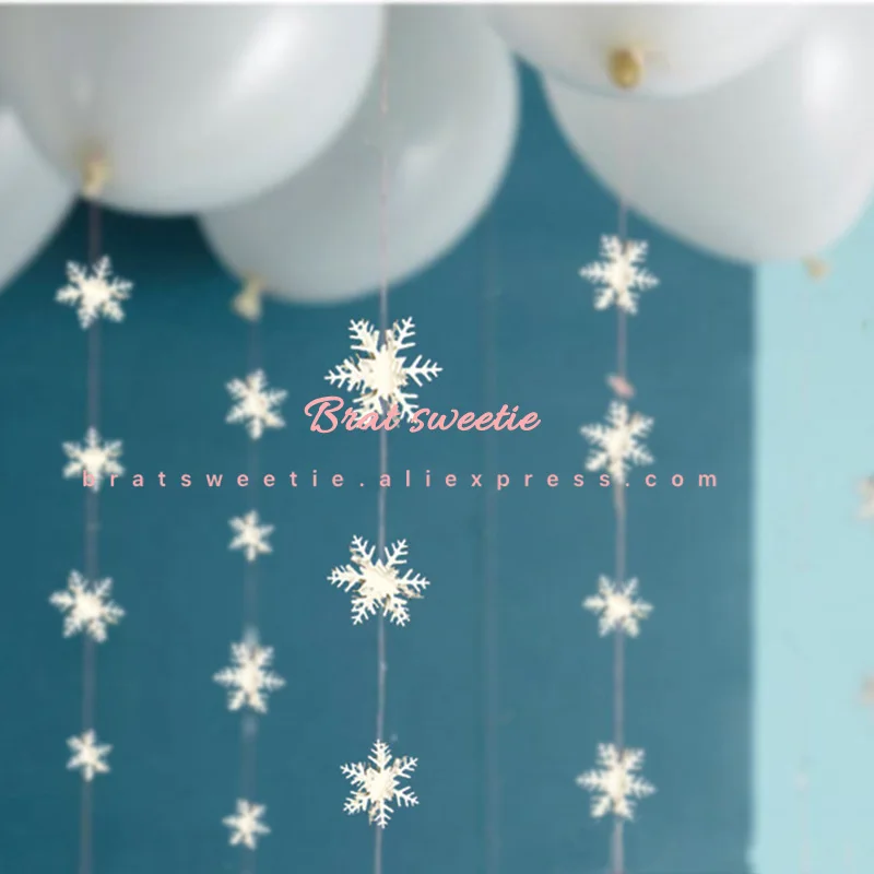 Снежная королева вечерние снежинки фольги бумажный шарик гирлянда из снежинок украшения для детей девочек день рождения