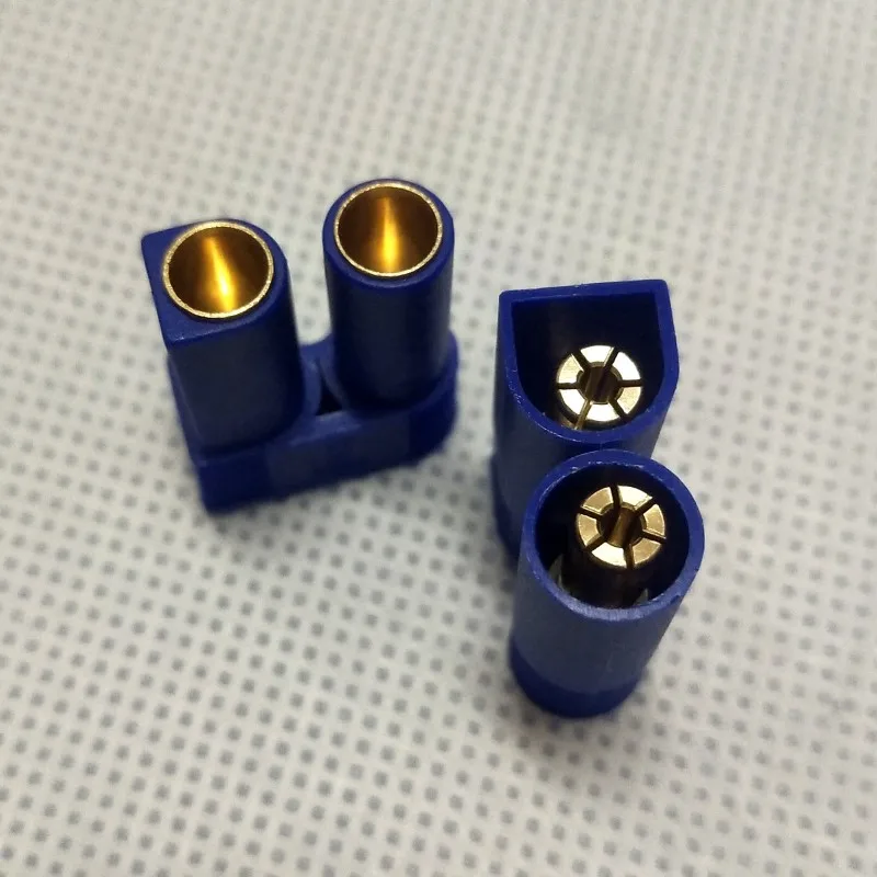 1set EC5 Male Female 2P RC Resistance-Capacitance Circuits Cable Connector Plug Jack Adapter Bullet Goldplated For RC Lipo car (5)