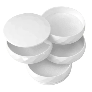 

4-Tier Round Cosmetic Organizer Jewelry Storage Rotating Box Multi-Layer 360°Rotating Showcase