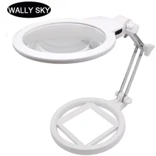 Cheap Foldable Magnifier LED Desktop Magnifying Glass Large Size Adjustable Table Reanding Magnifier with Scale Embroidery Loupe Cheap Foldable Magnifier LED Desktop Magnifying Glass Large Size Adjustable Table Reanding Magnifier with Scale Embroidery Loupe