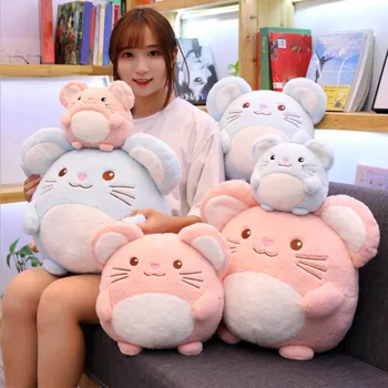 

2020 Mascot Simulated Mouse Pillow Super Soft Plush Mouse Doll Stuffed Rat Plush Animal Toy Mascot Kid Girls Sleep Toys 20-40cm