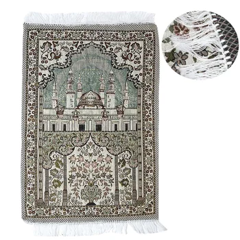 

Floral Mosque Printing Cotton Prayer Mat Light Muslim Islamic Prayer Rug Rectangular Worship Carpet Meditation Pilgrimage Blanke