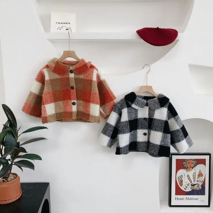 

2019 new wholesale girls boys fleece coat thicken winter full sleeve kids jacket 1-6t HH154