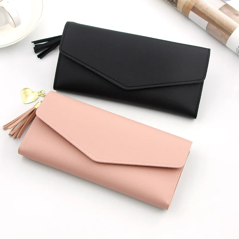 Женский Длинный студенческий кошелек многофункциональный с отделением для карт