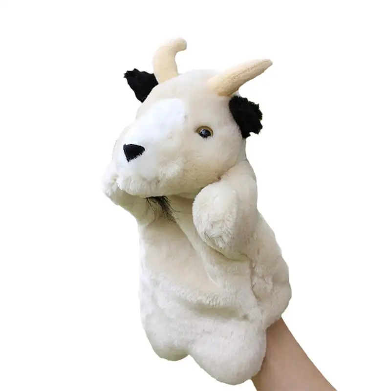 1PC Plush Goat Puppet Telling Prop Role Play Accessory for Father Mother 