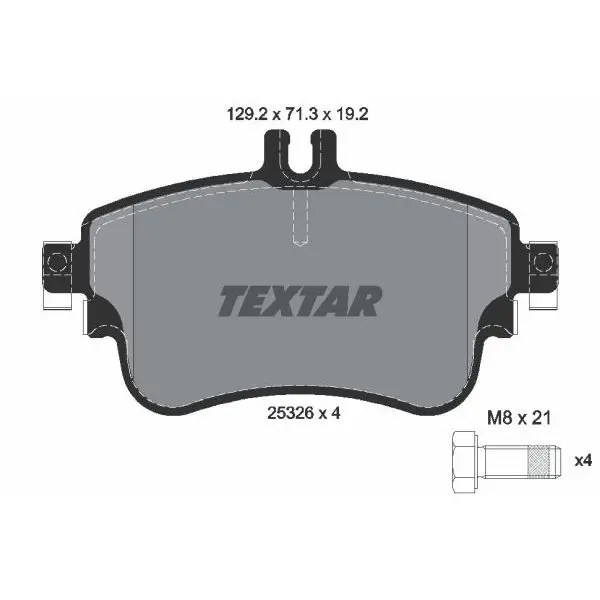 Колодки дисковые передние MB W176/W246 180 11 TEXTAR 2532601