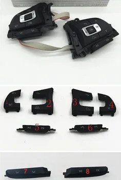 

Car steering wheel multi-function cruise Voice volume decoration cover replacement Key Switch Button For Golf 7 MK7 VII