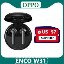 OPPO Enco W31 TWS słuchawki Bluetooth 5.0 krótki czas oczekiwania prawdziwe bezprzewodowe słuchawki 25mAh IPX4 do znalezienia X2 X2 Pro RENO ACE 2 3