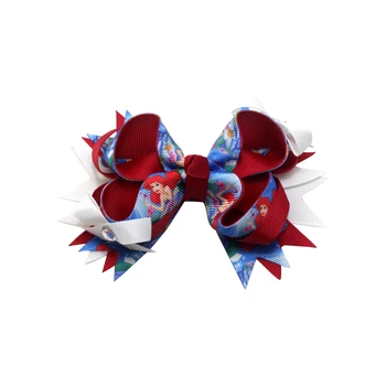 

Little girl hair clip pretty cartoon pattern girls hair clip boutique bow hair clip headdress children handmade hair accessories
