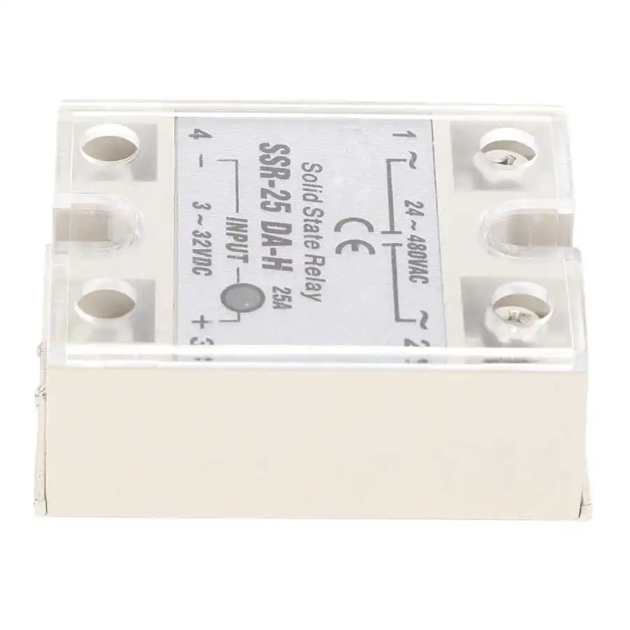 Interruptor sem Contato Dc-ac do Relé de Estado Ssr com Placa de Alumínio Ssr-25a-da-h do Dissipador de Calor Sólido estado sólido ssr com placa de alumínio