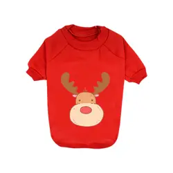 Милая Рождественская одежда с рисунком оленя; футболка для маленьких детей; сезон осень-зима; теплая одежда; товары для домашних животных