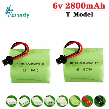 

2800mah 6v Rechargeable Battery For Rc toys Cars Tank Truck Robots Gun NiMH Battery AA 6v 700mah Batteries Pack For Rc Boat 2PCS
