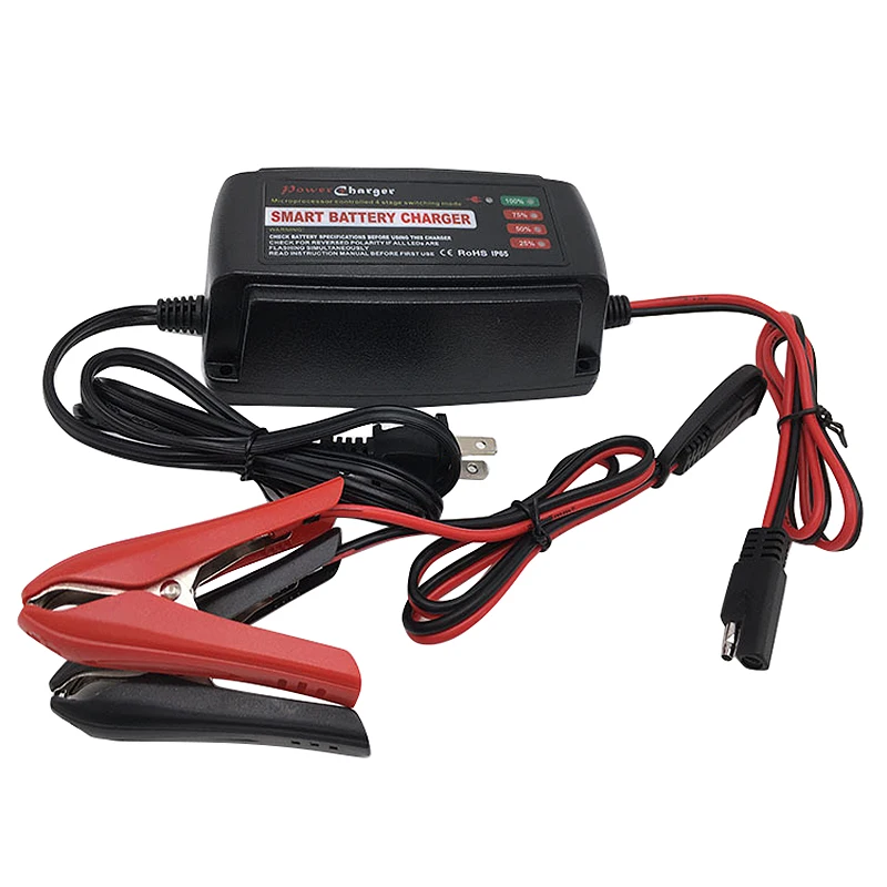 

Eu Plug Smart Car Battery Charger 12V 5A Portable Battery Quick Charger for Auto Motorcycle Lead Acid Batteries Battery