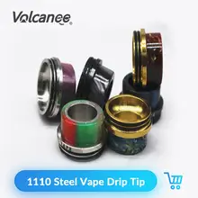Volcanee 1110 Смола капельного наконечника из нержавеющей стали с широким отверстием для Петри 528 Goon Vape Tank fit 24 мм RDA RDTA распылитель электронных сигарет