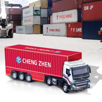 

Container Truck Express Carrier Model Car Colour Alloy Diecast Toy Vehicle Gift железная дорога машинки для мальчиков машинки