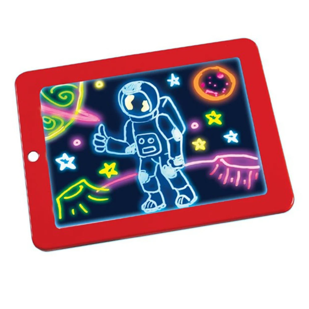 

Plastic Home Children Toy Art Portable Educational Gift Colorized Kids Flash Multi-function Drawing Board 3D Sketchpad