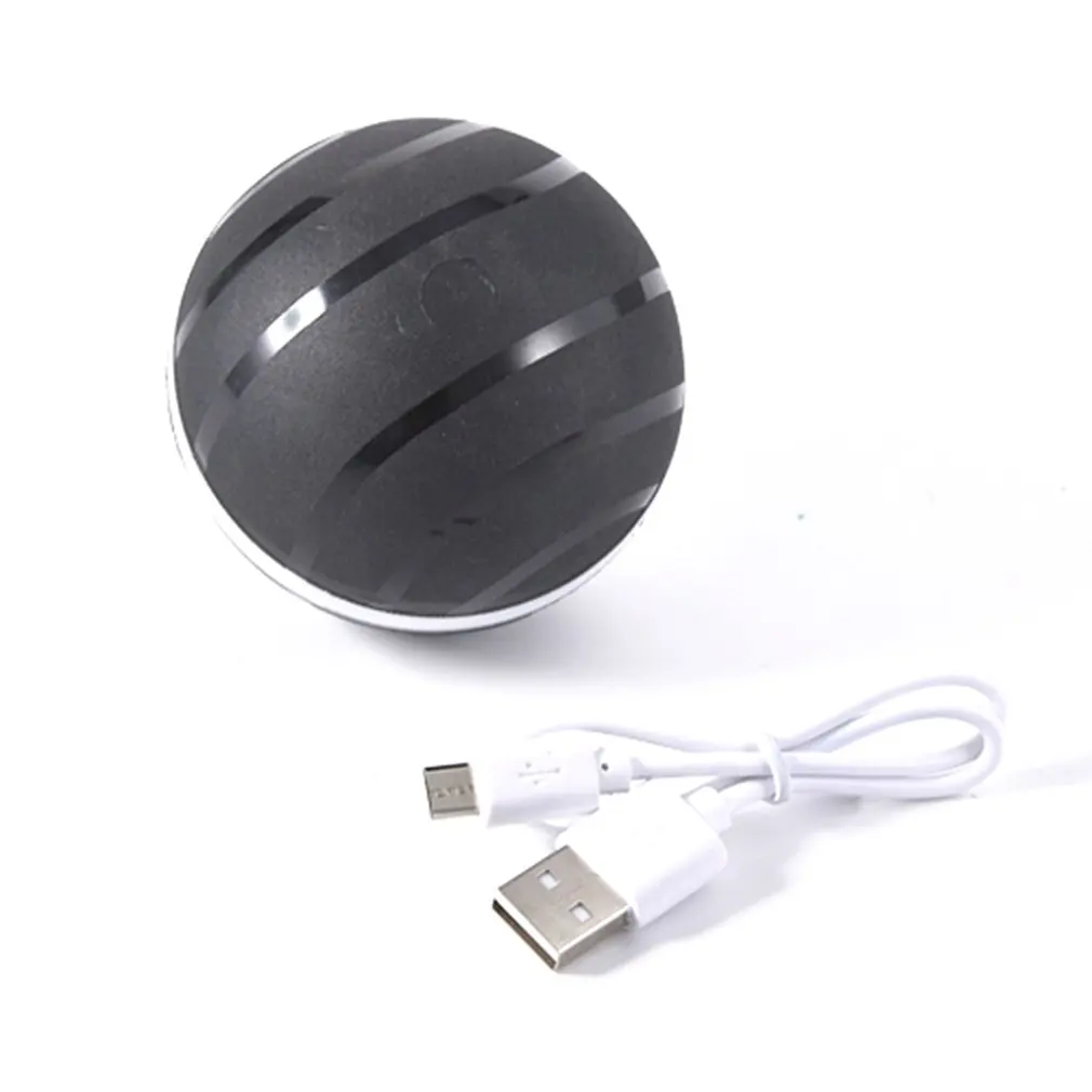 Black Active Jump Ball Dog Toy USB Electric Pet Ball LED Rolling Flash Elastic Ball Cat Automatic Roll Fun Interactive Toy - Цвет: Black