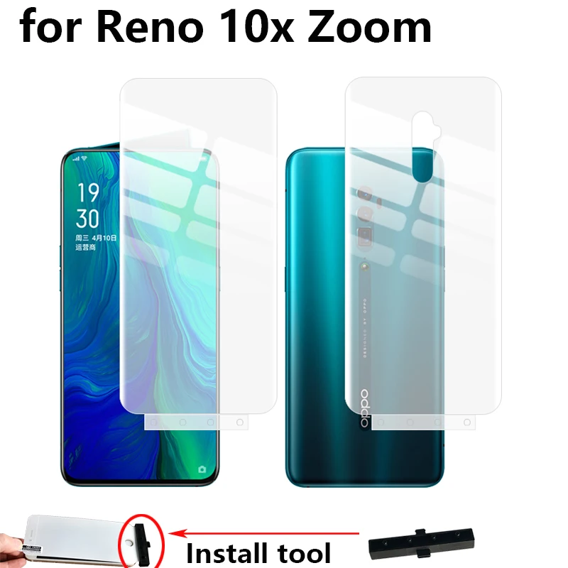 

New Soft 4D Full Body Protection Smart Assist Hydrogel Film for OPPO Reno 10x zoom 6.6" Anti-Scratch AUTO Fixed Screen Protector