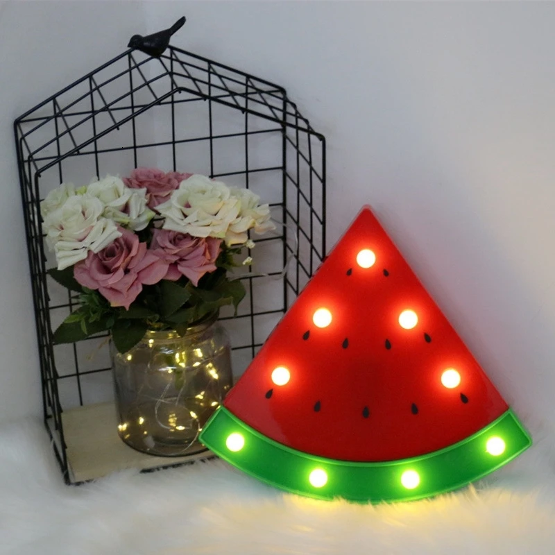 3D Watermelon Shape Night Light Home Bedroom Night Lighting  Indoor Decorate Fashion LED Children Lamp for Birthday Gift (3)
