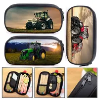 Farm Tractor Print Cosmetic Case Pencil Bag Boys Girls Stationary Bag Kids School Case Children Pencil Box School Supplies Bags 1