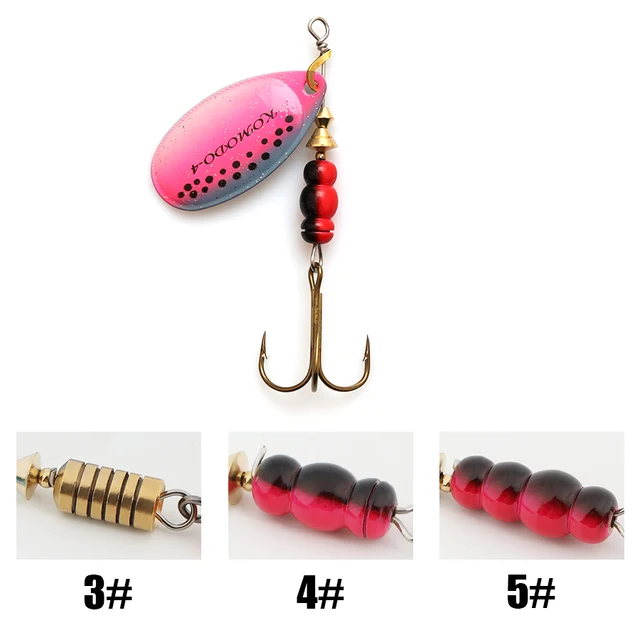 W.P.E Brand 1pcs Spinner Lure 6.5g/9.7g/13.4g Bass Fishing Bait Metal Spoon Lure Treble Hook Fishing Tackle Hard Lure CrankBaits 15