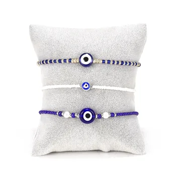 

Handmade Lucky Black String Bracelet Evil Eye Charm Bracelets Women Blue Eyes Beads Bring You Lucky Peaceful Adjustable Bracelet