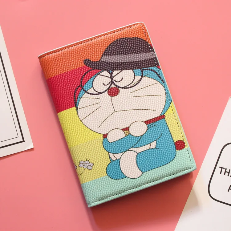 Doraemon машина кошка мультфильм Обложка для паспорта водонепроницаемый паспорт клип ID держатель карты