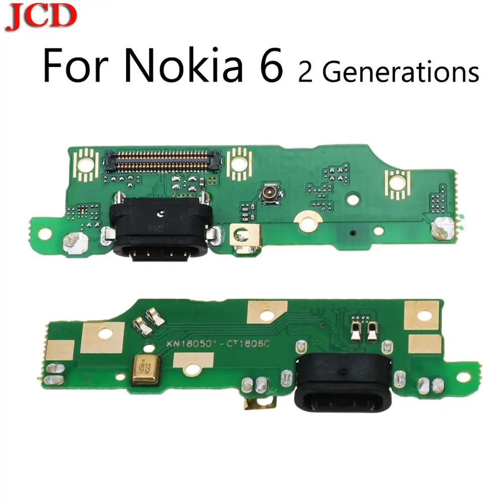 JCD для Nokia 6 2 поколения usb зарядный порт док разъем плата зарядки гибкий кабель с