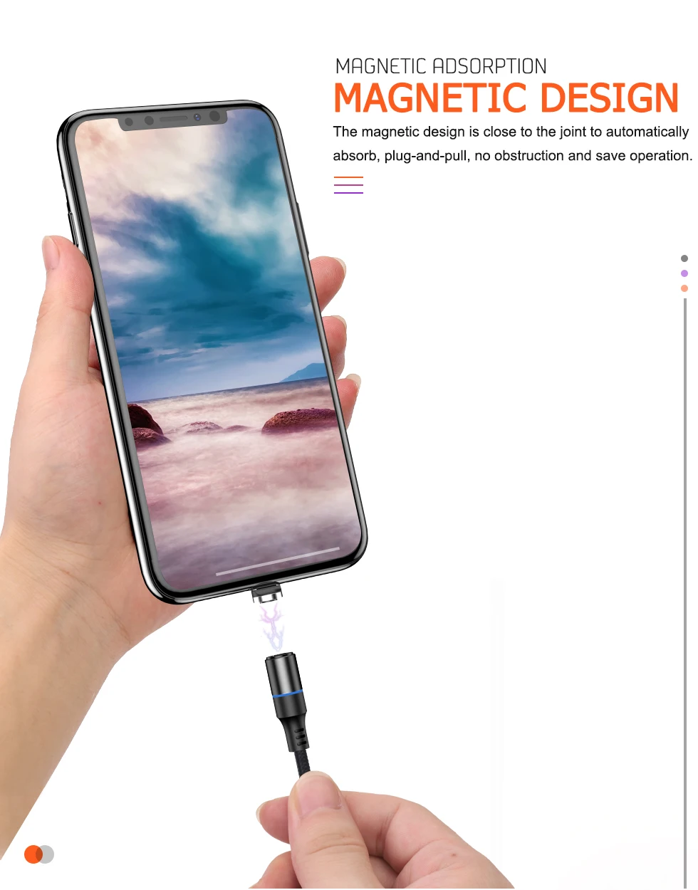 Магнитный кабель Micro usb type C для iPhone 6 7 8 X samsung S10 Plus Android кабель для быстрой зарядки данных 1 м 2 м USBC type C зарядное устройство для телефона