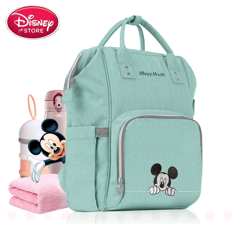 Disney momie sac à langer alimentation chauffage isolation sacs Minnie Mickey grande capacité voyage sac à main maman sac à dos soins de bébé