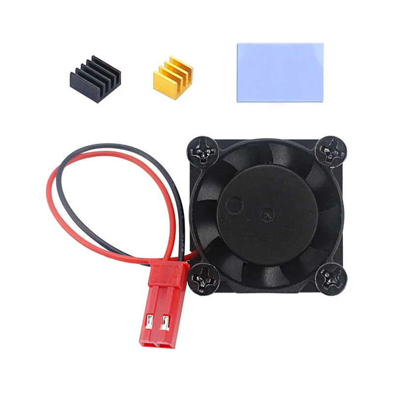 Raspberry Pi 4 Cooling Fan with Silicone Pad Aluminum Heat Sink Cooler for Raspberry Pi 4 Model B