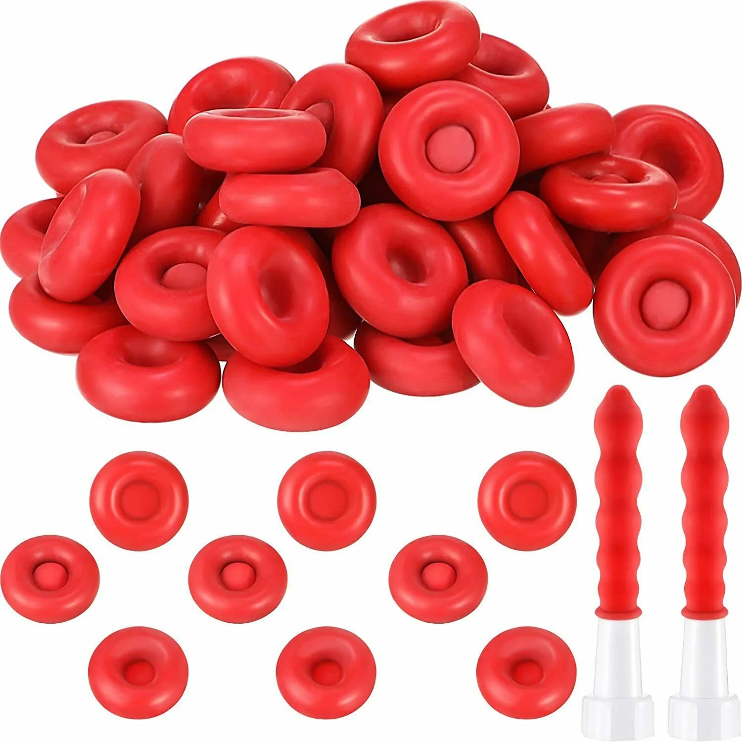 20Pcs Kalefateren Cap Rood Kalefateren Saving Cap Kalefateren Sealer Saver Open Caulking Tube Voor Afdichting En Behoud