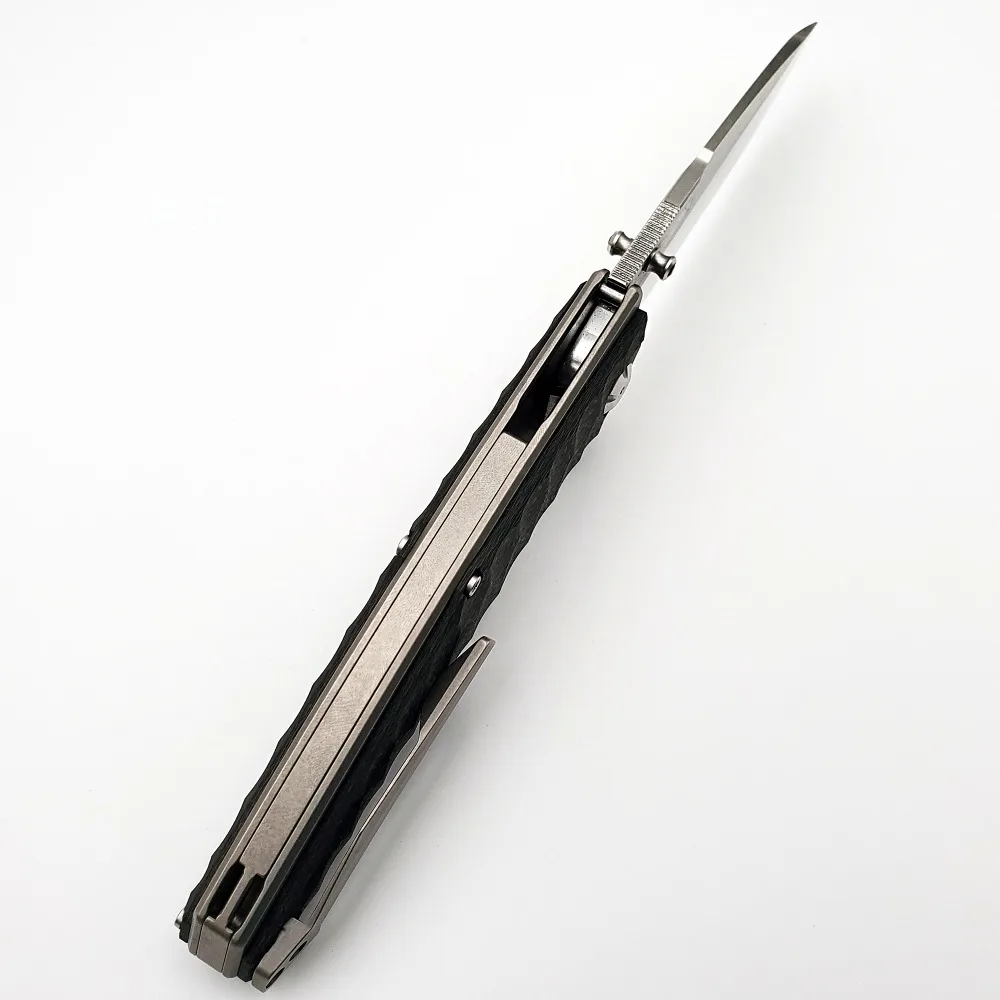JSSQ Черная Акула складной нож D2 лезвие титановая ручка выживания Тактические карманные ножи Флиппер Открытый Отдых Охота EDC инструмент