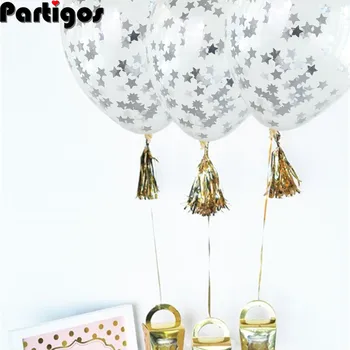 

10pcs/set Silver Confetti Baloon Aniversary Birthday Party Decoration Balloons Gas Set ballon Confetti Balloons Birthday Decor