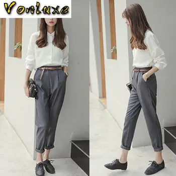 

Women Clothes 2020 New Fashion Spring Summer Autumn Office Lady 2 Piece Set Casual Blouse Tops and Pants Suit Plus Size